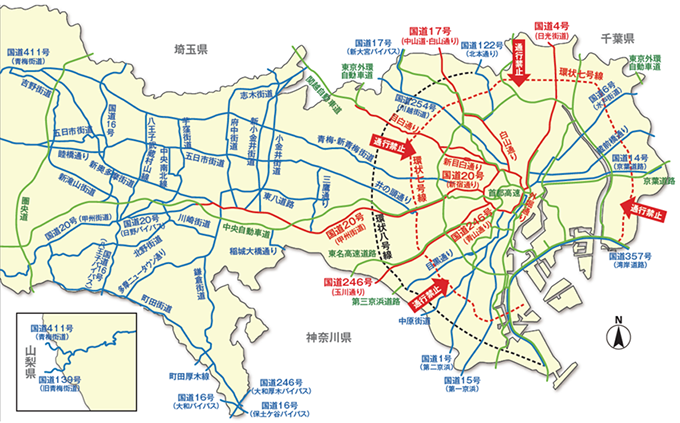 大震災時東京都交通規制